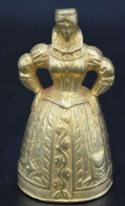 QUEEN OF HEARTS BRASS BELL RINGER - from SUEZYT