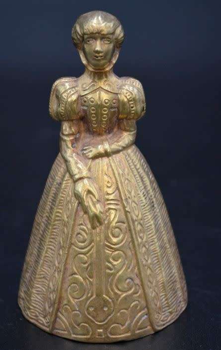 TUDOR ELIZABETHAN LADY BRASS BELL - from SUEZYT