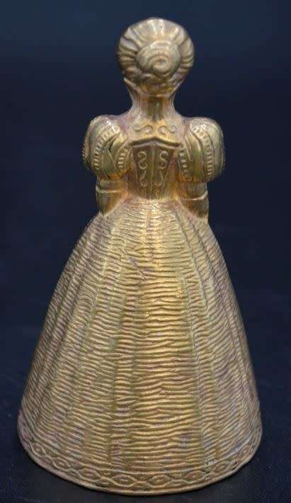 TUDOR ELIZABETHAN LADY BRASS BELL - from SUEZYT