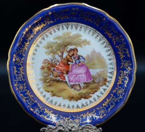 MEISSNER LIMOGES ROMANTIC SCENE PLATE - from SUEZYT