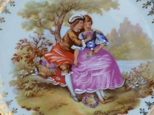 MEISSNER LIMOGES ROMANTIC SCENE PLATE - from SUEZYT