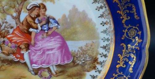 MEISSNER LIMOGES ROMANTIC SCENE PLATE - from SUEZYT