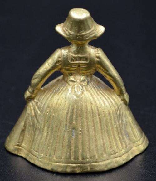 LADY IN REGIONAL COSTUME BRASS BELL - from SUEZYT