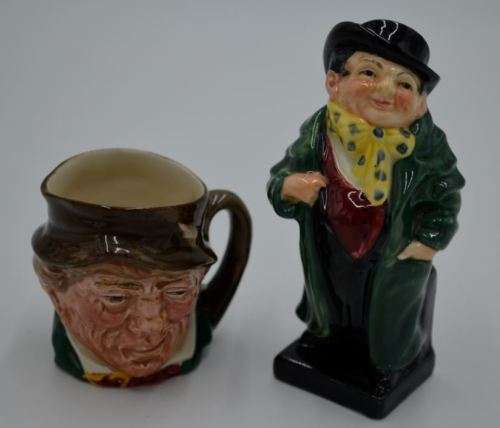 ROYAL DOULTON CHARACTER JUG AND FIGURINE - from SUEZYT