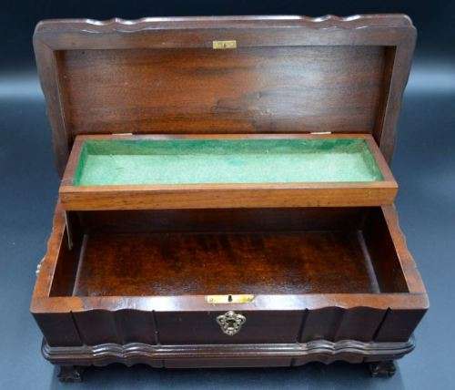 reserved for Etienne - VINTAGE IMBUIA JEWELLERY BOX - BALL AND CLAW  - from SUEZYT