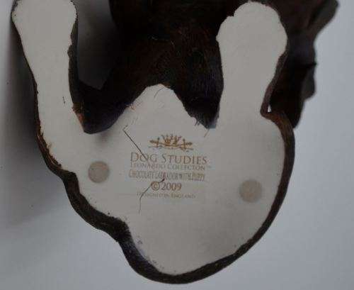 CHOCOLATE LABRADOR DOG WITH PUPPY FIGURINE - from SUEZYT