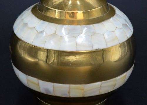 BRASS VASE WITH MOTHER-OF-PEARL - from SUEZYT