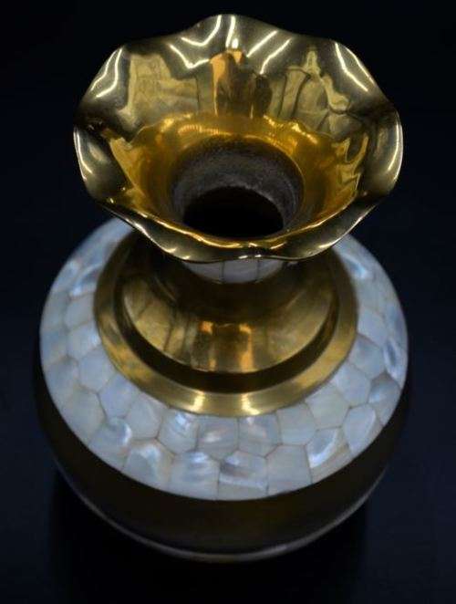 BRASS VASE WITH MOTHER-OF-PEARL - from SUEZYT