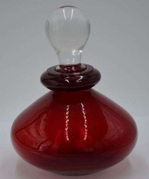 HAND-BLOWN RED GLASS PERFUME BOTTLE - from SUEZYT