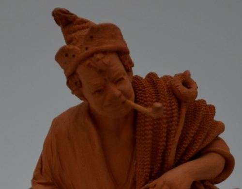 ITALIAN HAND MADE CLAY FIGURINE OF A MAN - from SUEZYT