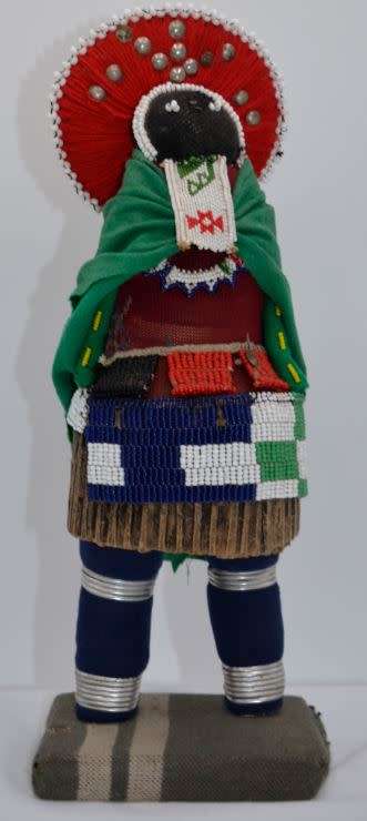 VINTAGE AFRICAN DOLL WITH A RED HEADDRESS- from SUEZYT