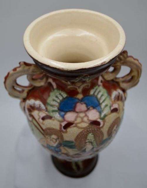 PAIR OF JAPANESE SATSUMA MORIAGE VASES-  from SUEZYT