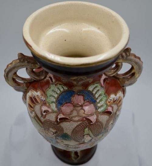 PAIR OF JAPANESE SATSUMA MORIAGE VASES-  from SUEZYT