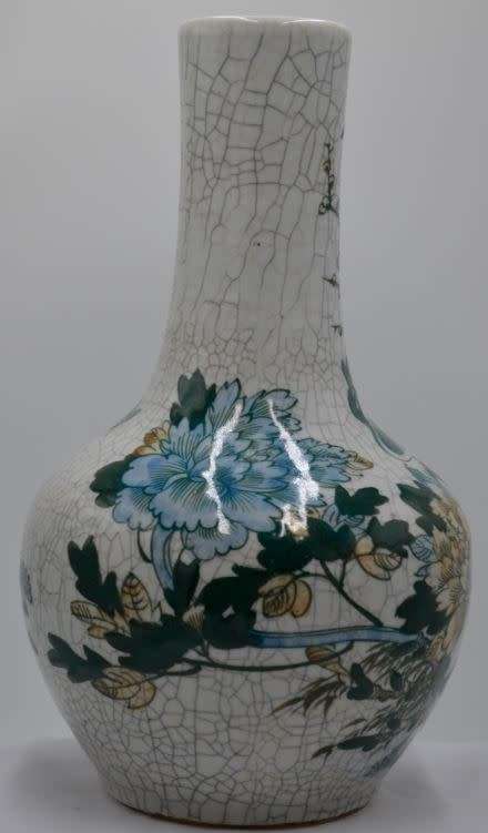 STUNNING LARGE ORIENTAL CRACKLE GLAZE VASE - from SUEZYT