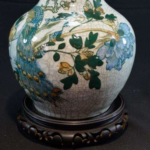 STUNNING LARGE ORIENTAL CRACKLE GLAZE VASE - from SUEZYT