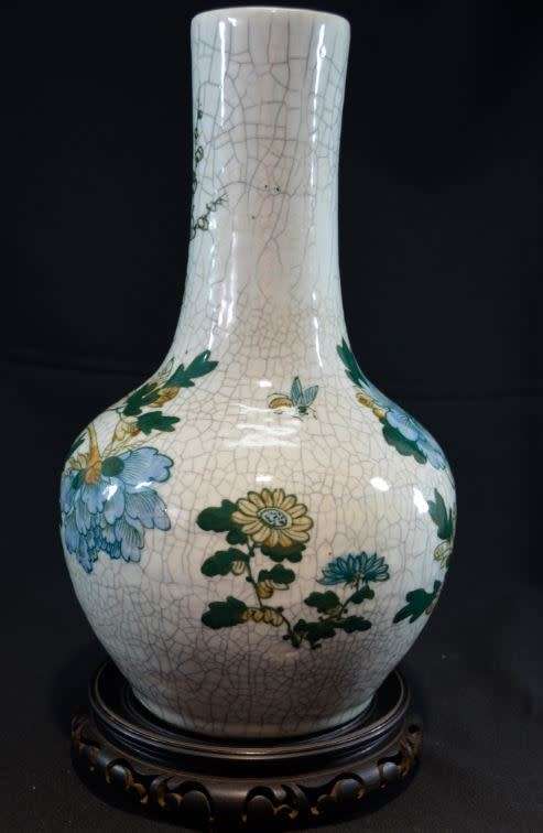 STUNNING LARGE ORIENTAL CRACKLE GLAZE VASE - from SUEZYT