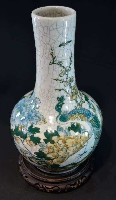 STUNNING LARGE ORIENTAL CRACKLE GLAZE VASE - from SUEZYT