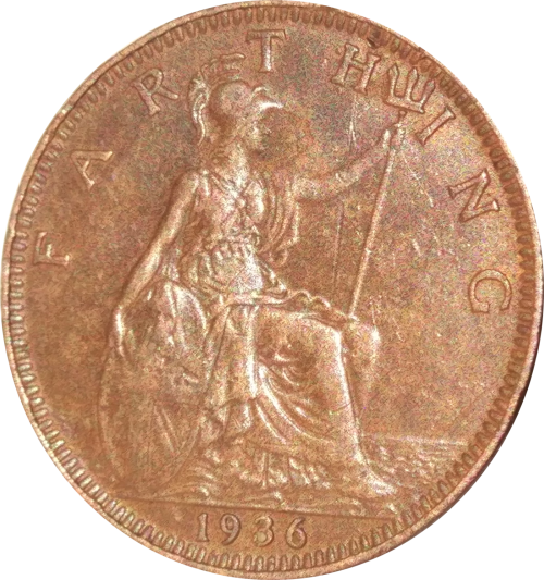 1936 FARTHING  (VF - EF Red - Brown)
