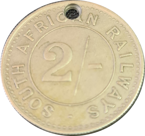 SA Railways 2/~   (Two Shilling) Token