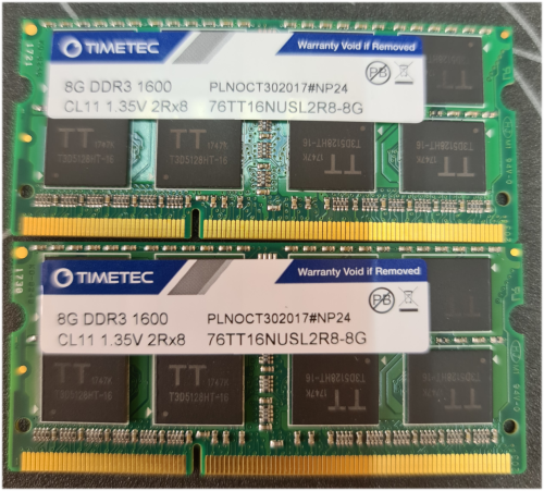 16GB  2 x 8GB 1600 DDR3 Laptop Ram
