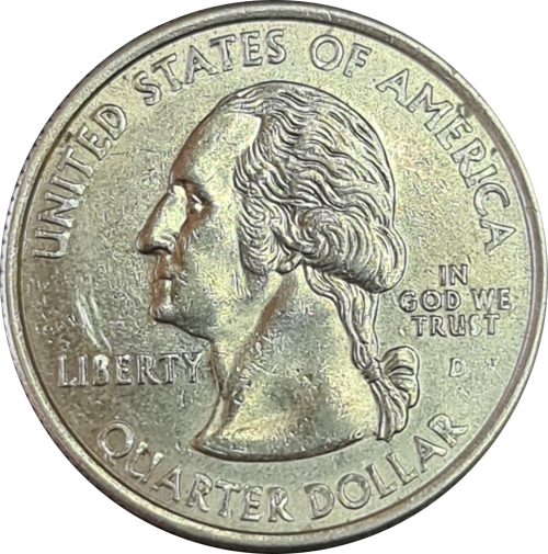 Quarter Dollar 2001 D enver  `Gateway to Freedom` New York INCLUDES a 2016 1c Denver