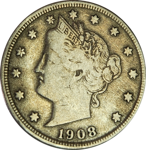 1908 Liberty Head `V` Nickel  (Marked Down !!!)