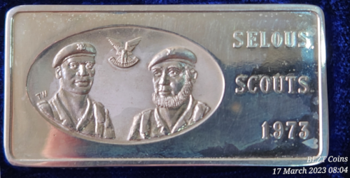 Selous Scouts SILVER Ingot 1979 Number 131 of 1600