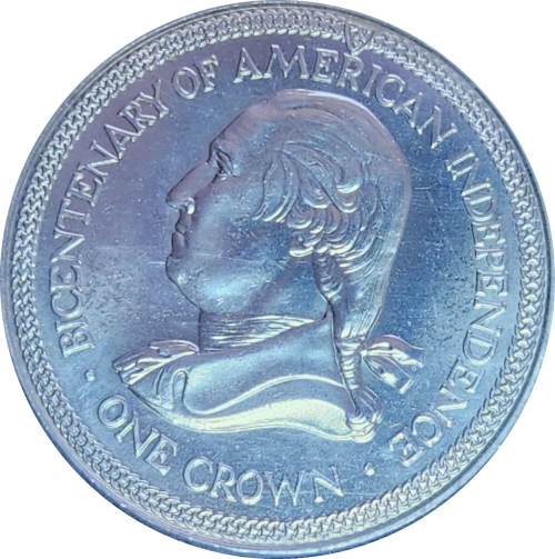 1 Crown - Elizabeth II Bicentenary of American Independence `ISLE OF MAN`