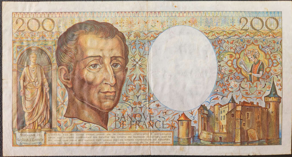 200 French Francs - 1989 Montesquieu