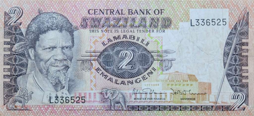 TWO EMALANGENI - Swaziland - Very Fine Note - L336525