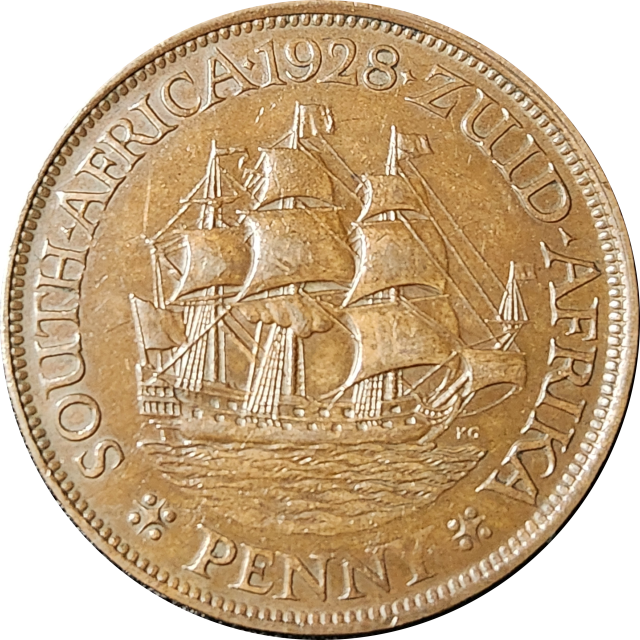 1 (ONE) PENNY - 1928 - Low mintage coin !  (385 669)