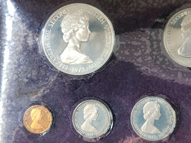 1974 British Virgin Islands PROOF Set including silver Dollar