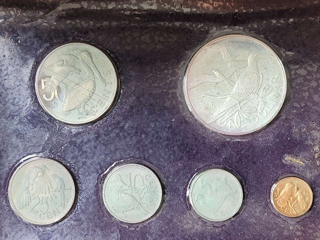 1974 British Virgin Islands PROOF Set including silver Dollar