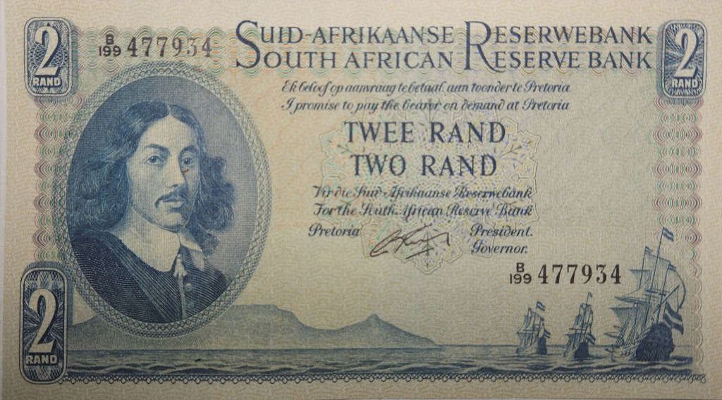 2 (TWEE/TWO) RAND - B/199 (A/E) 1962 - G RISSIK - Big R.2 - A/UNC - B199 477934 - Fantastic note !