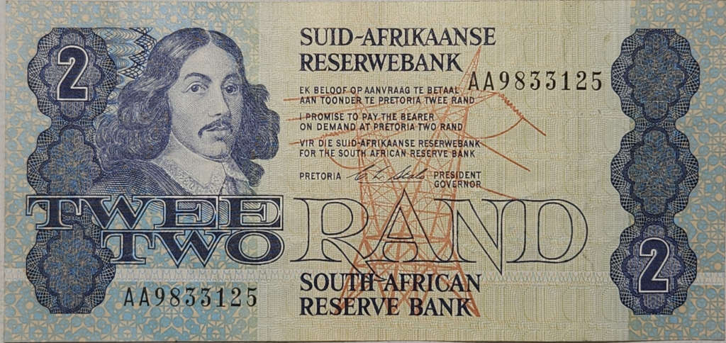 2 (TWO) RAND - CL Stals - A/UNC - AA9833125 - AA SERIAL !!