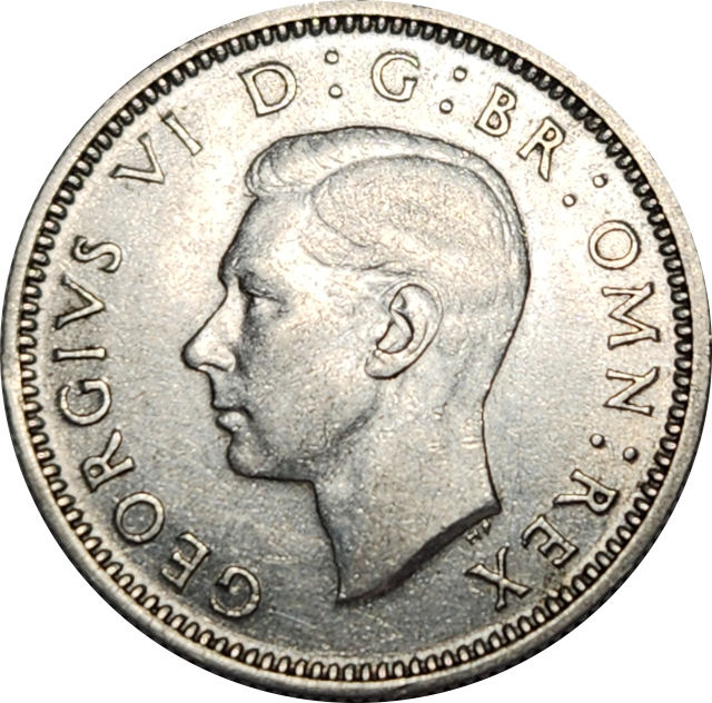 6 (SIX) PENCE - 1937 - EF - Silver - Great Coin !