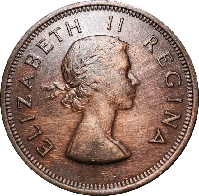 1 (ONE) PENNY - 1956 - RED / Brown - South Africa