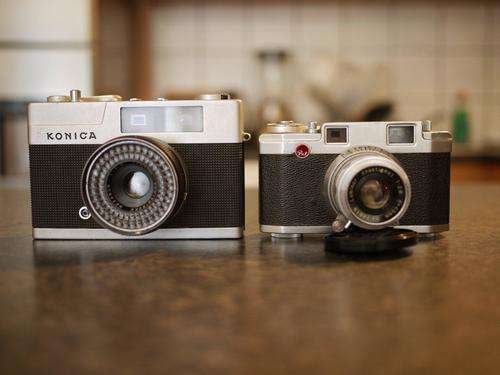 Konica EE Matic ++ Pax M3 cameras