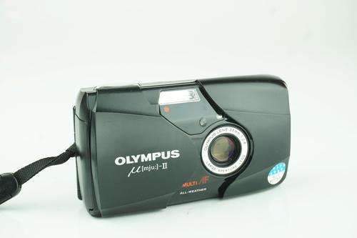 **Cult Classic** Black Olympus Mju II with 35mm F2.8 lens  **Fantastic Condition, Legendary Camera**