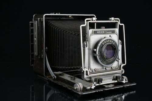 Busch Pressman 4x5 Model D Press Camera with Graflex Optar 135mm F4.7 Lens **Good Condition**