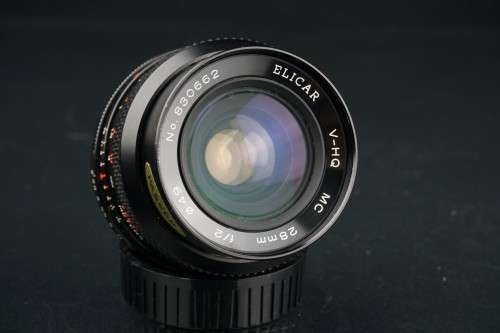 **Rare** Elicar V-HQ MC 28mm f2 Close Focus Komine Version Minolta MD Mount **Great Condition**