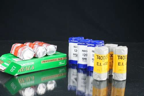 Variety of 9 Rolls Expired 120 Format film Expired between 2007-2014 **Original Foil Seal**