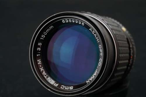 Rare Asahi SMC Pentax-M 150mm F3.5 lens in Pentax PK Mount **Excellent Condition**