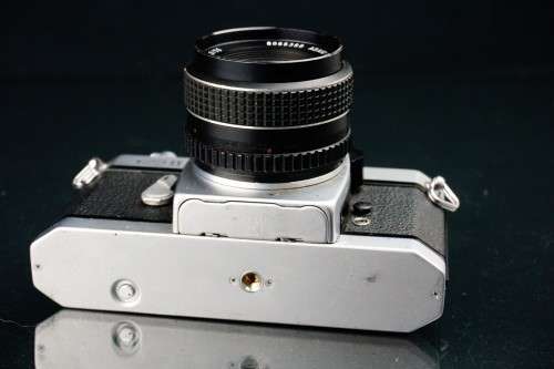 Rare Silver Pentax ES II 35mm SLR with Asahi 55mm F1.8 lens  **Excellent Condition + Leather Case**