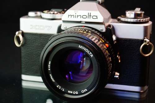 Legendary Minolta XD7 35mm SLR with Minolta MD 50mm F1.7 Lens **Excellent Condition**