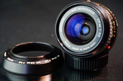 Minolta W Rokkor 28mm F3.5 Lens in Minolta MD Mount  **Excellent Condition**