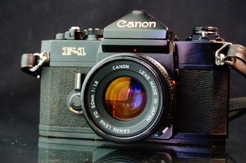 Canon F1 Pro Level 35mm SLR + Canon FD 50mm F1.8 Lens and Carry Case **Great Condition**