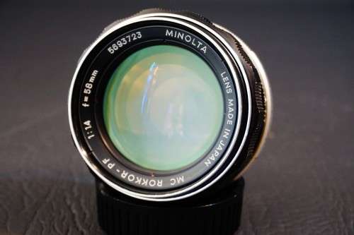 **Bokeh Legend** Minolta MC Rokkor PF 58mm F1.4 in Minolta MD Mount  **Great Condition**