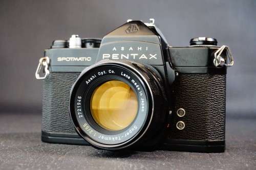 **Rare Black** Asahi Pentax SP 35mm SLR Film Camera + Asahi Super Takumar 55mm F2 Lens **Excellent**