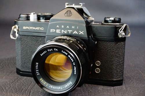 **Rare Black** Asahi Pentax SP 35mm SLR Film Camera + Asahi Super Takumar 55mm F2 Lens **Excellent**